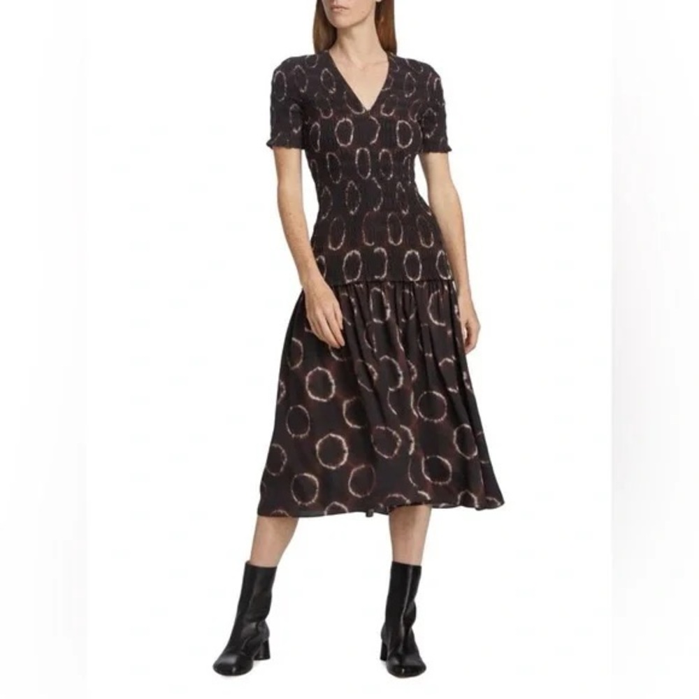 Proenza Schouler Black and Brown Midi Dress